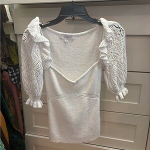 INTERMIX Ivory Knit Sweater Top